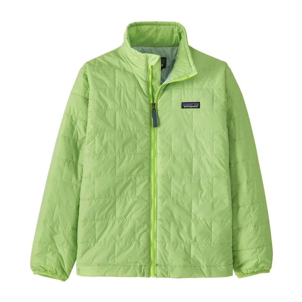 Patagonia Kids' Jacket Nano Puff Brick Quilt Neon Green XL 14